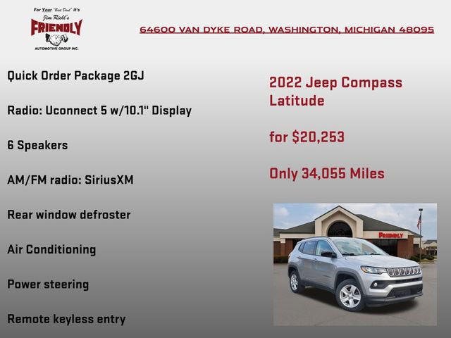 Used 2022 Jeep Compass Latitude AWD/4WD image 5