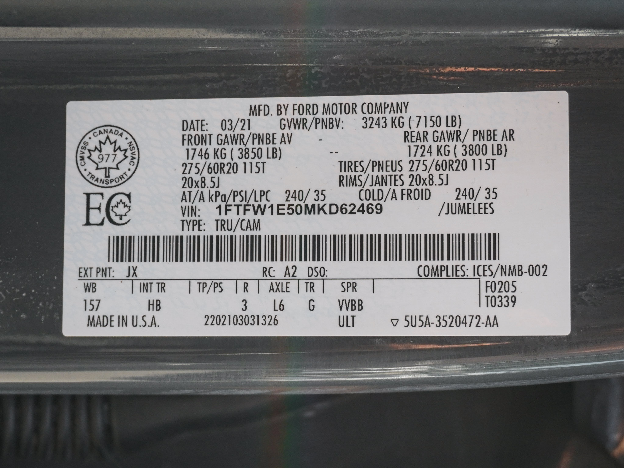 Used 2021 Ford F150 Lariat w/ Equipment Group 502A High AWD/4WD image 37