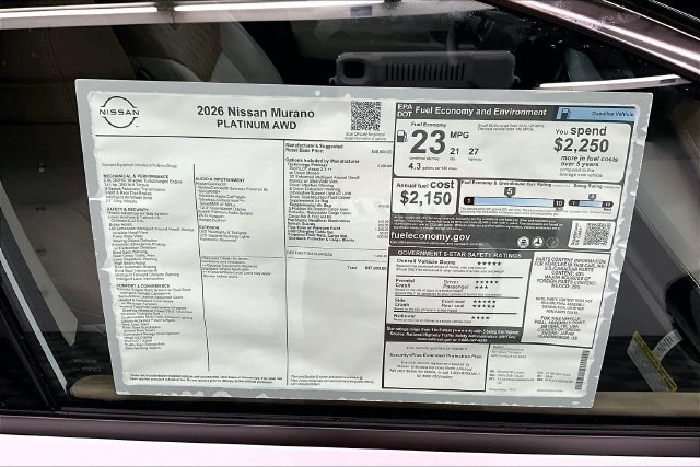 New 2026 Nissan Murano Platinum w/ Technology Package AWD/4WD image 42