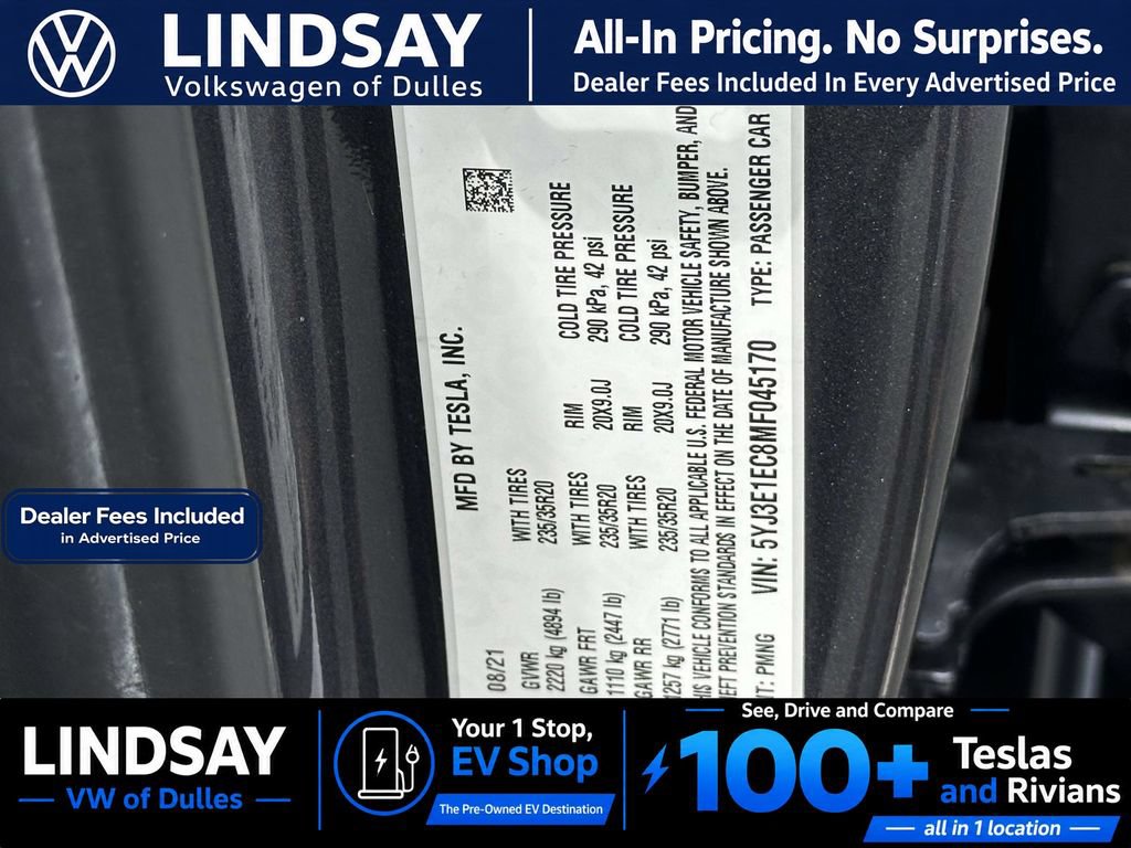 Used 2021 Tesla Model 3 Performance AWD/4WD image 27