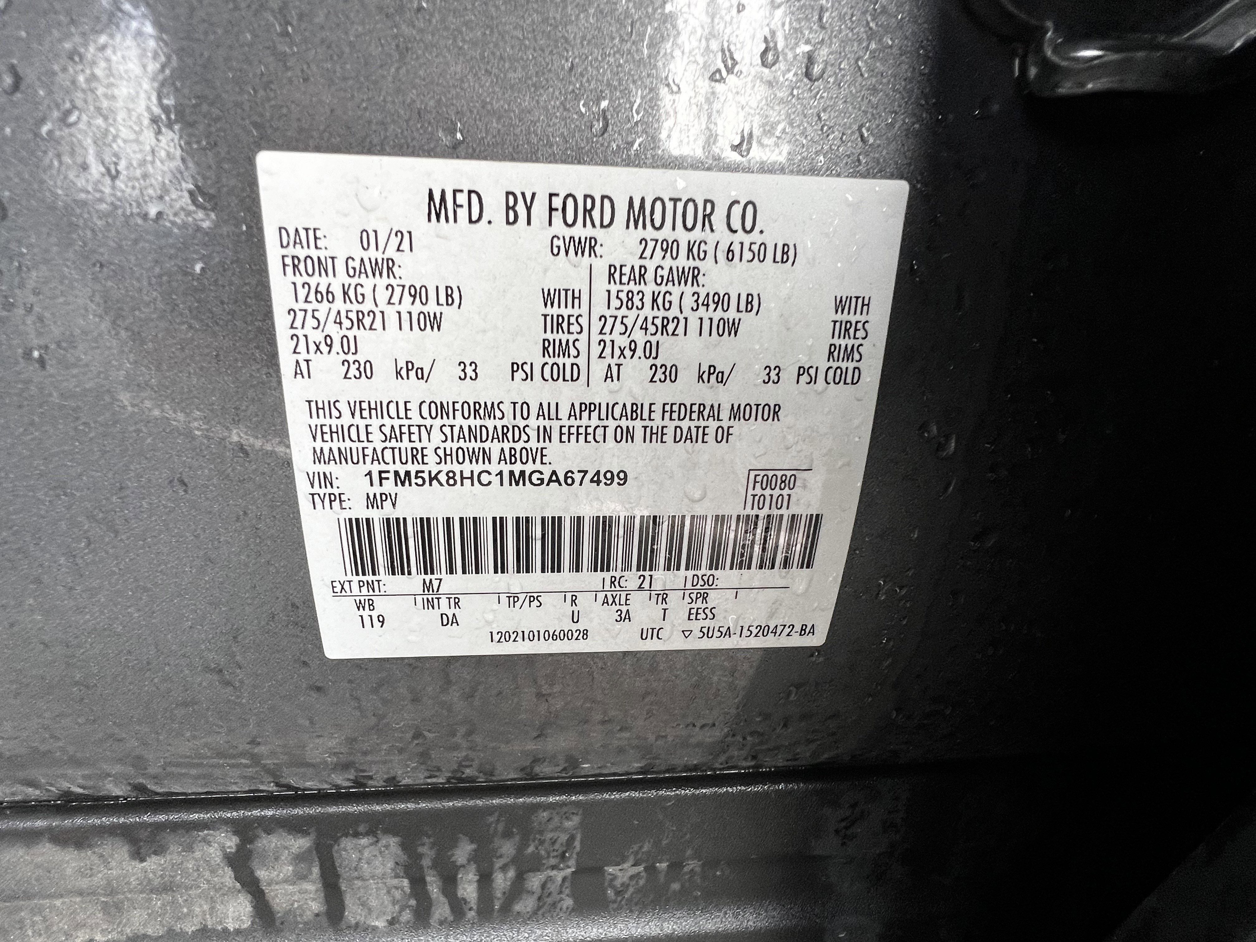 Used 2021 Ford Explorer Platinum w/ Equipment Group 601A AWD/4WD image 55