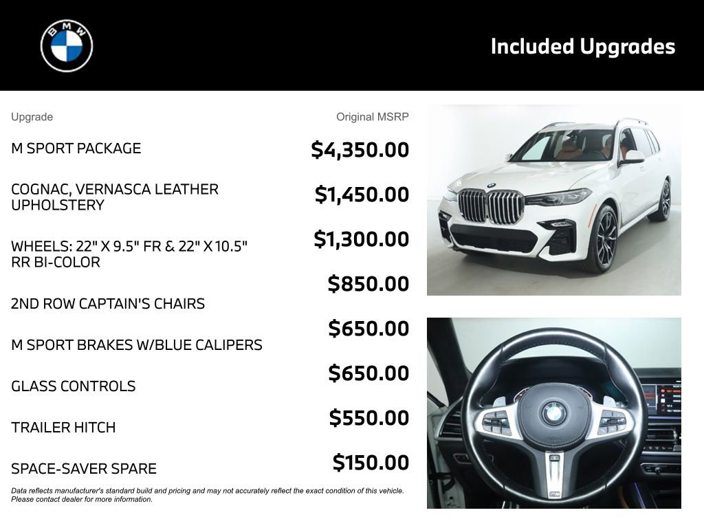 Certified 2022 BMW X7 xDrive40i w/ M Sport Package AWD/4WD image 4