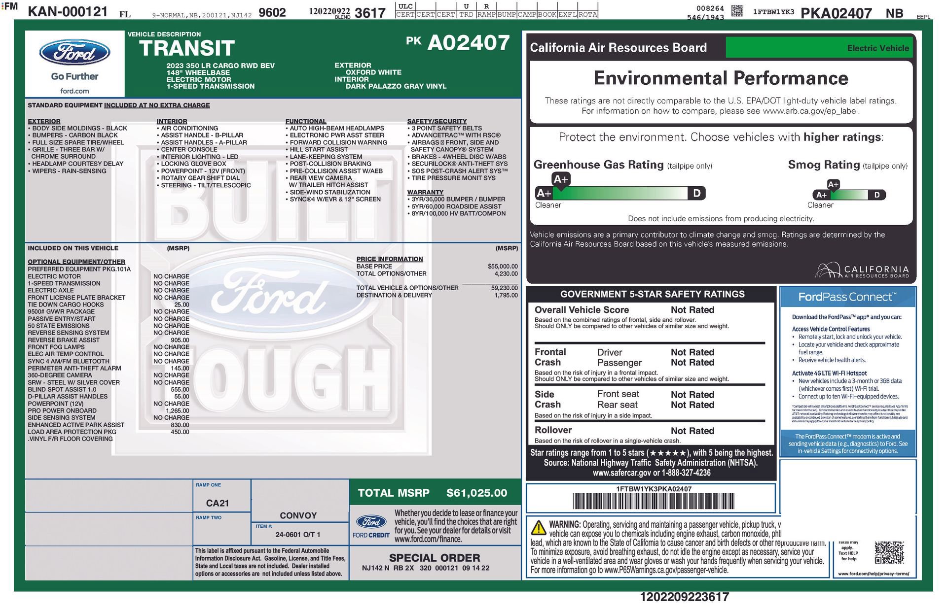 Used 2023 Ford E-Transit Low Roof w/ Load Area Protection Package image 34