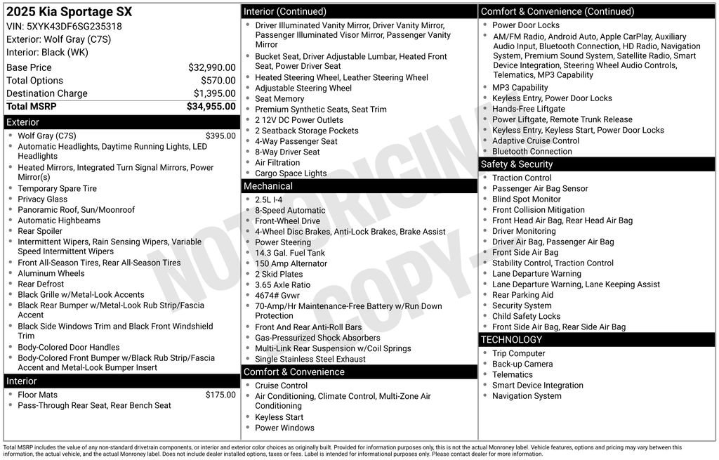 Certified 2025 Kia Sportage SX image 7