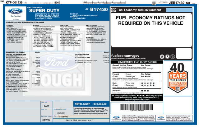 Used 2018 Ford F250 Platinum w/ Platinum Ultimate Package AWD/4WD image 12