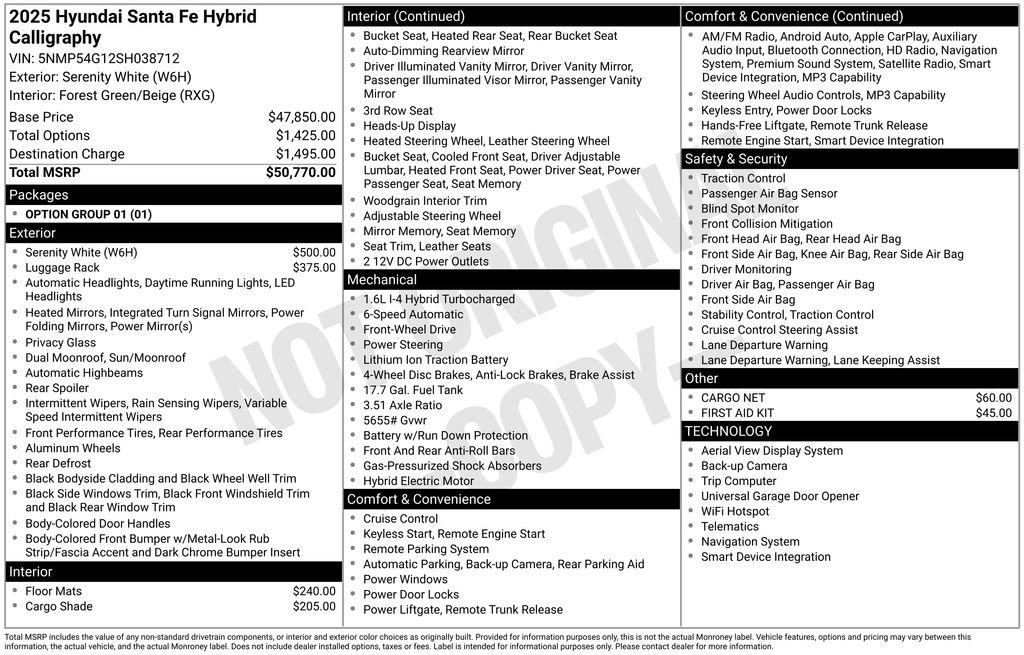 New 2025 Hyundai Santa Fe Calligraphy image 14