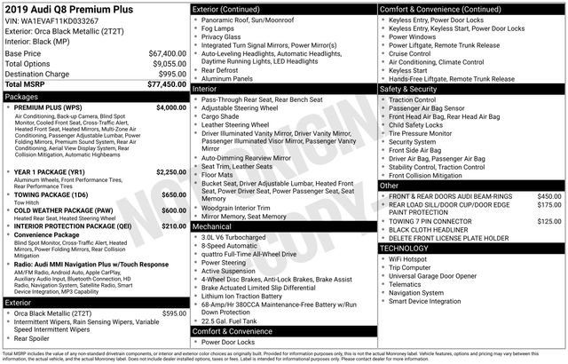Used 2019 Audi Q8 Premium Plus w/ Premium Plus image 18