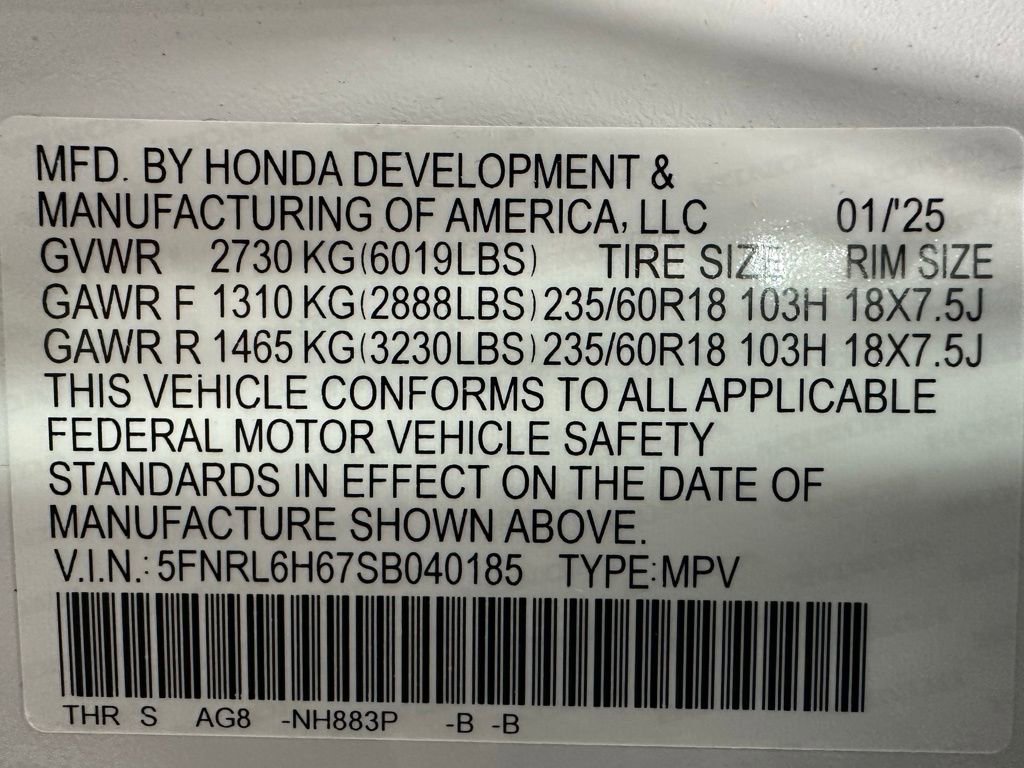 Used 2025 Honda Odyssey EX-L image 11