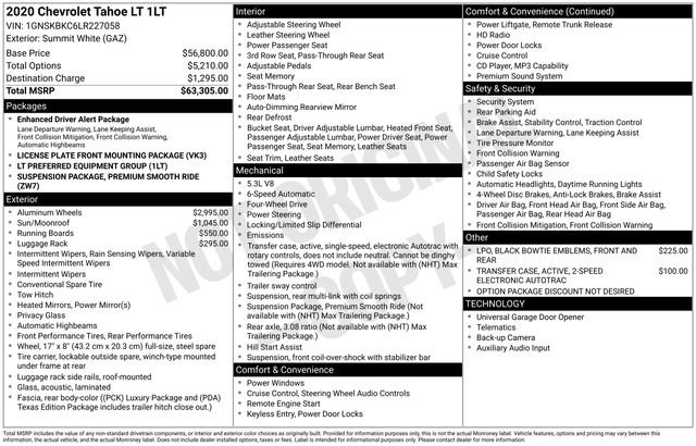 Used 2020 Chevrolet Tahoe LT AWD/4WD image 38