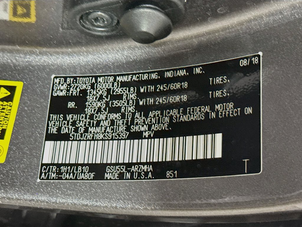 Certified 2019 Toyota Highlander XLE AWD/4WD image 37