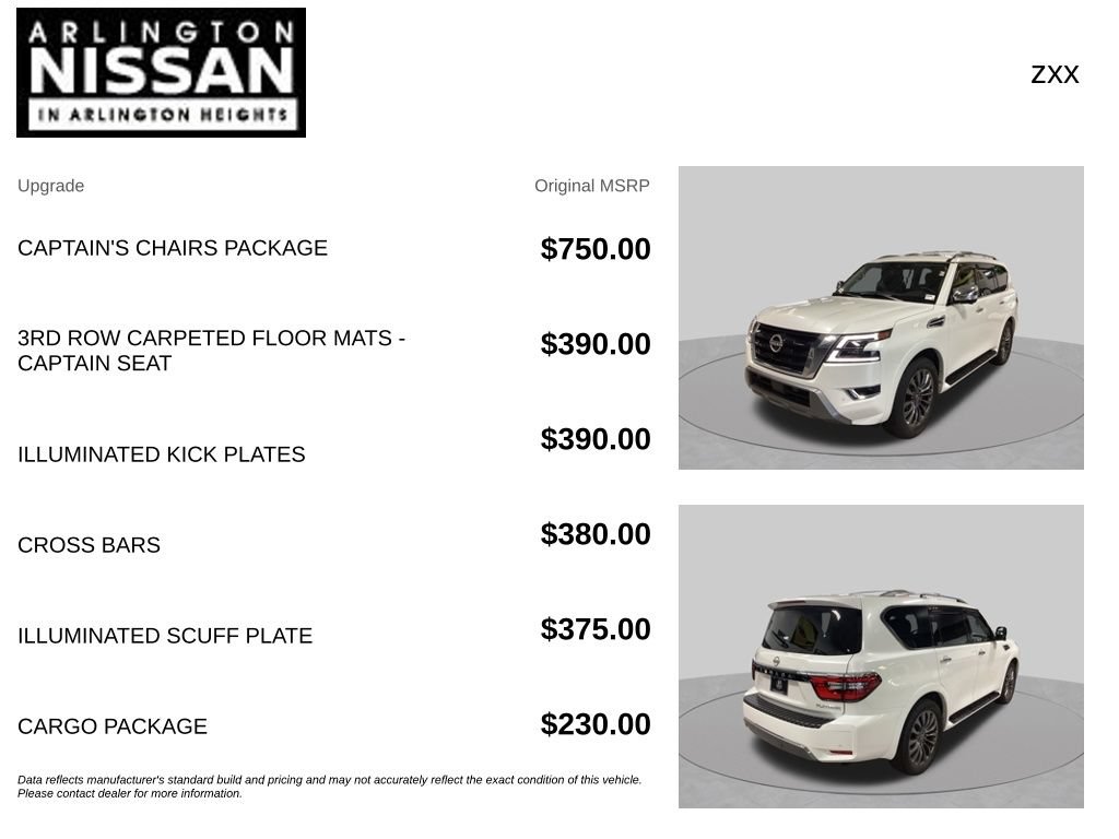 Certified 2023 Nissan Armada Platinum w/ Captain's Chairs Package AWD/4WD image 4