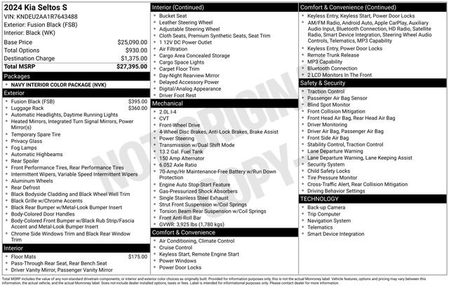 Certified 2024 Kia Seltos S image 39