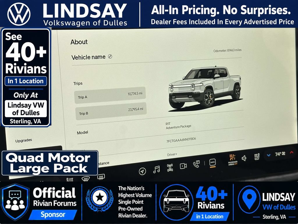 Used 2022 Rivian R1T Adventure AWD/4WD image 24