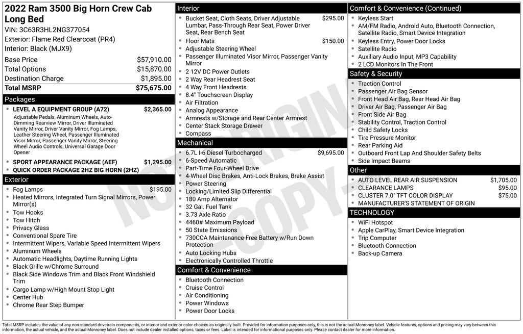 Used 2022 RAM 3500 Big Horn w/ Level A Equipment Group image 27