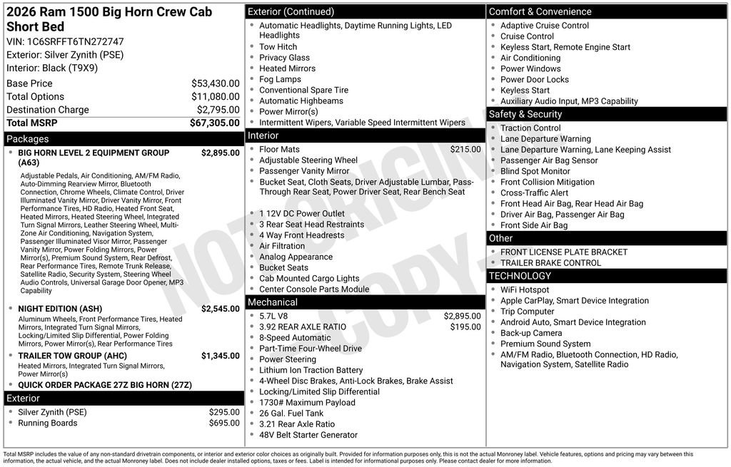 New 2026 RAM 1500 Big Horn AWD/4WD image 31