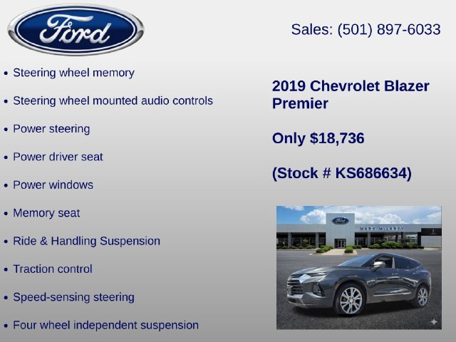 Used 2019 Chevrolet Blazer Premier w/ Sun and Wheels Package AWD/4WD image 24