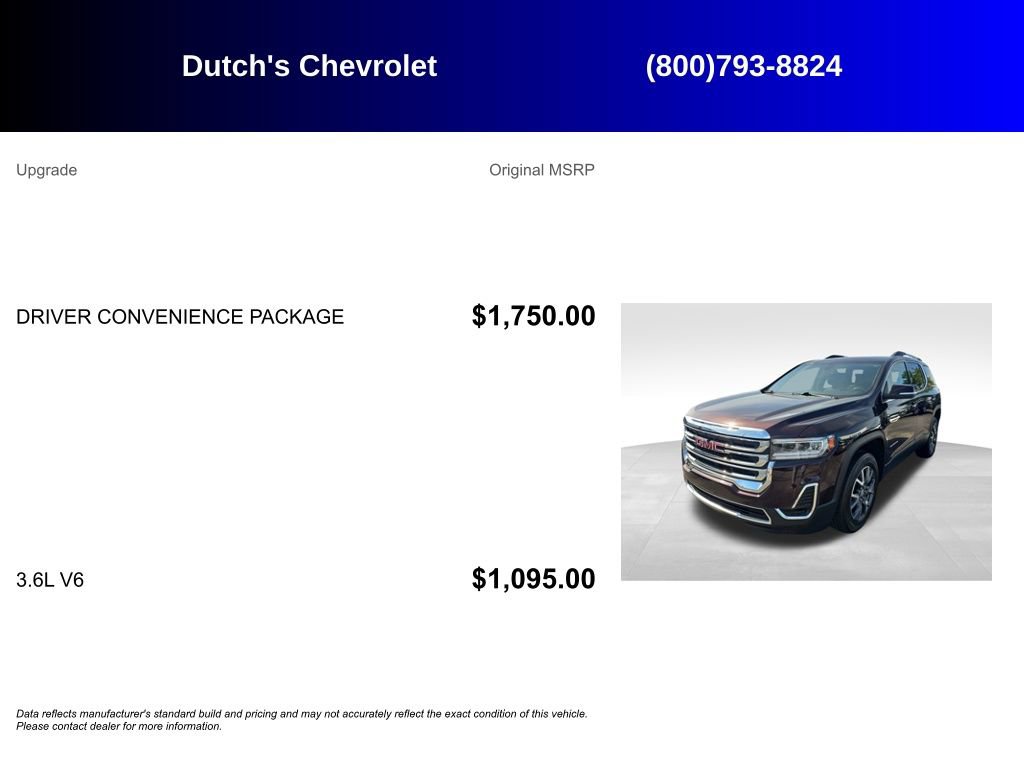 Used 2020 GMC Acadia SLE w/ Driver Convenience Package image 6