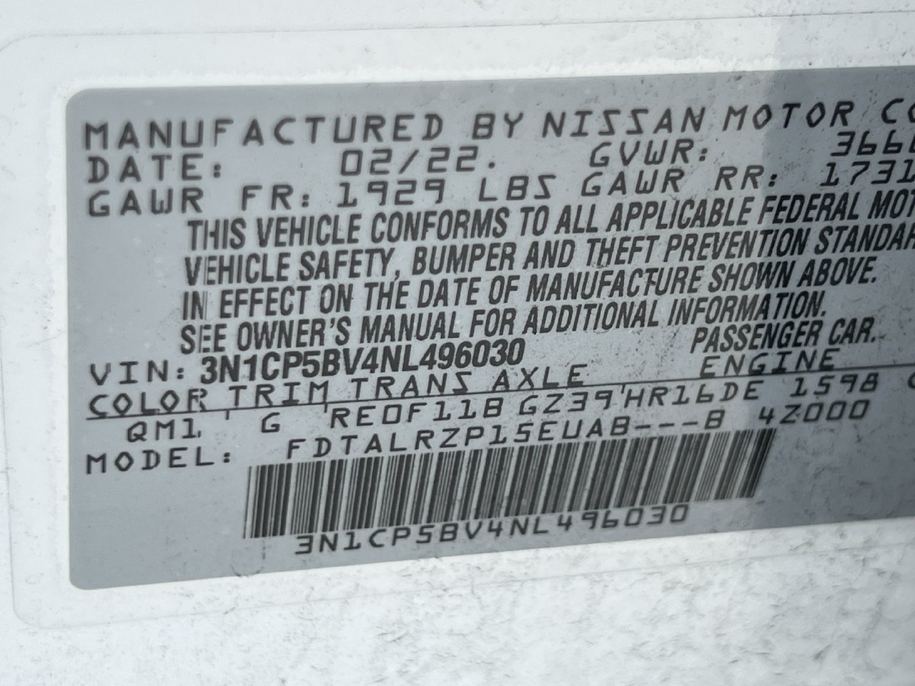 Used 2022 Nissan Kicks S FWD image 10