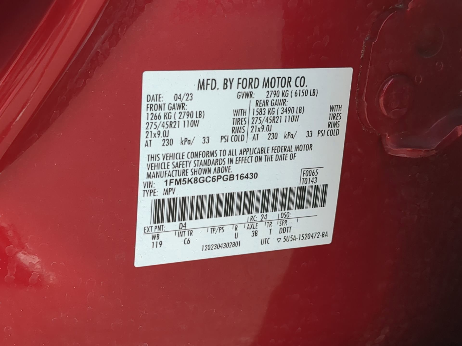 Certified 2023 Ford Explorer ST w/ Equipment Group 401A image 68