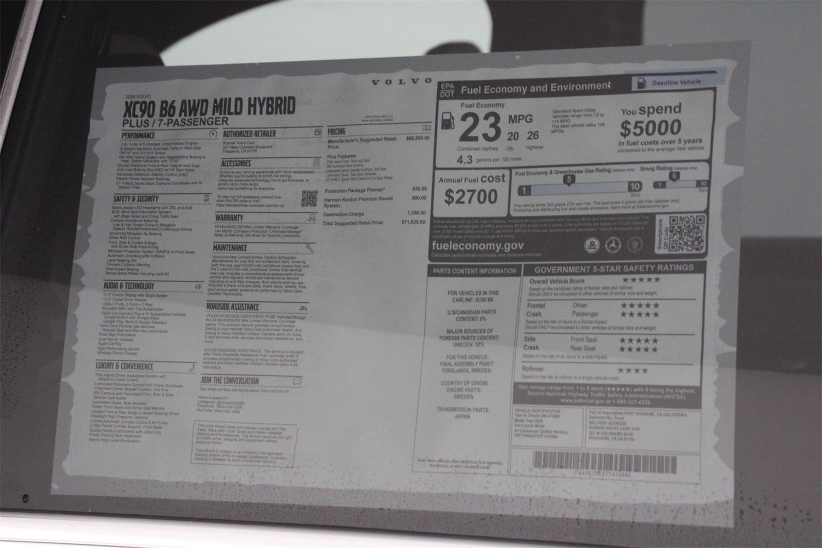 New 2026 Volvo XC90 B6 Plus w/ Protection Package Premier image 18