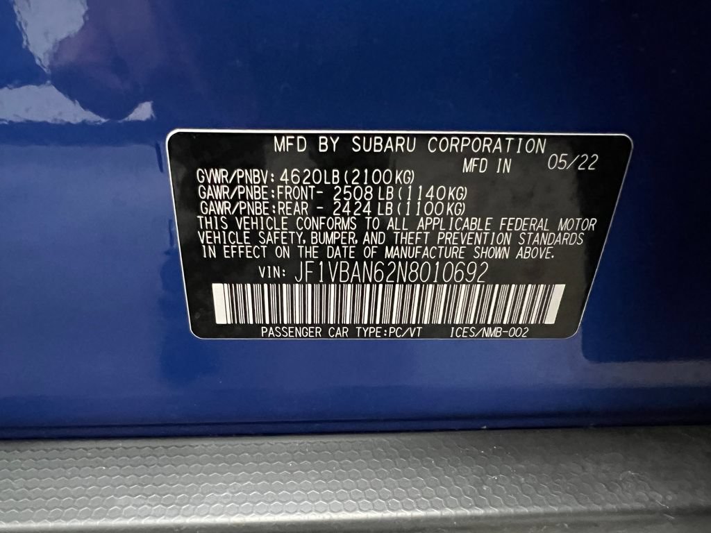 Used 2022 Subaru WRX Limited AWD/4WD image 31