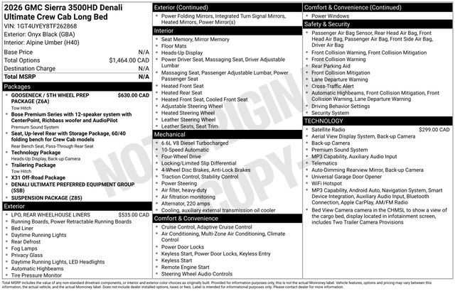 Used 2026 GMC Sierra 3500 Denali Ultimate AWD/4WD image 1