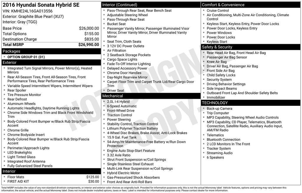 Used 2016 Hyundai Sonata SE FWD image 6