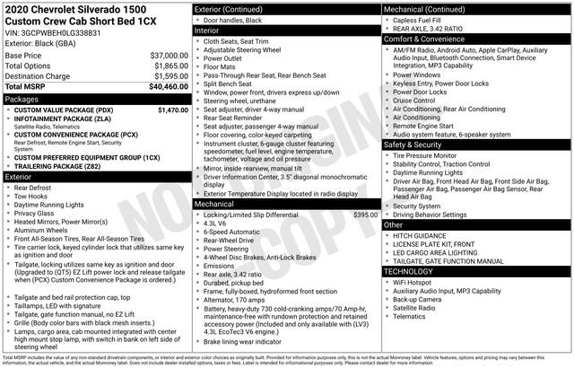 Used 2020 Chevrolet Silverado 1500 Custom w/ Custom Value Package image 3