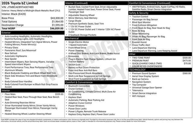 Certified 2026 Toyota bZ FWD image 35