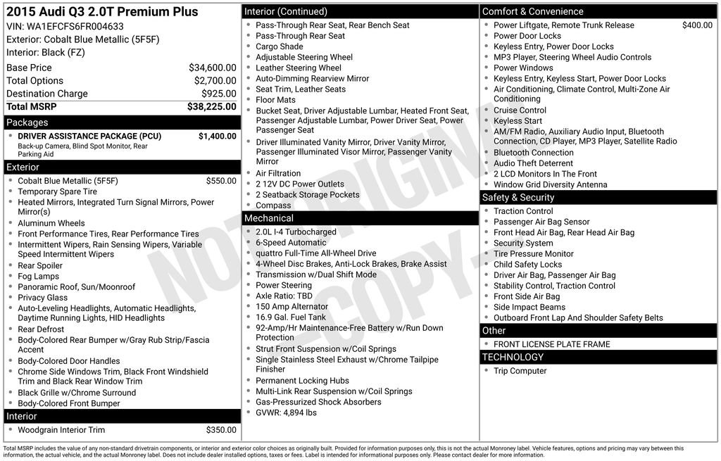 Used 2015 Audi Q3 2.0T Premium Plus w/ Driver Assistance Package image 40