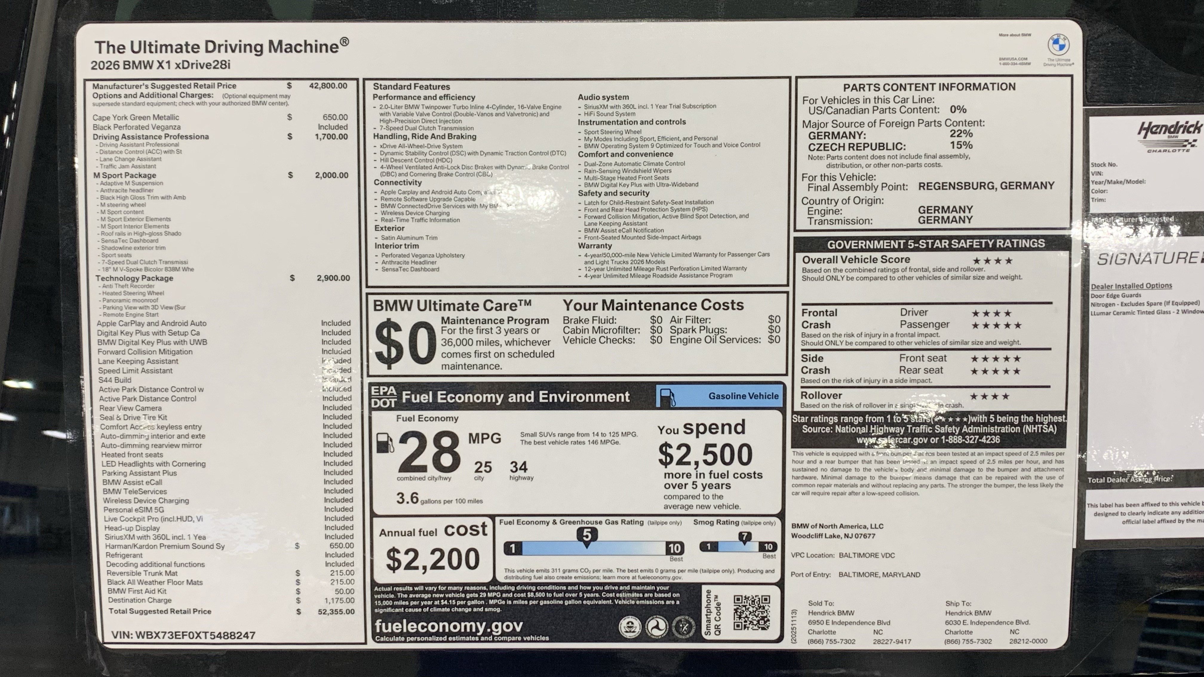 Used 2026 BMW X1 xDrive28i w/ Technology Package image 31