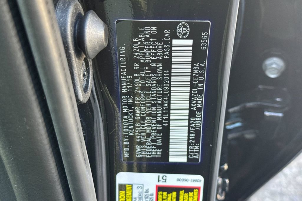 Certified 2020 Toyota Camry LE w/ Convenience Package FWD image 28