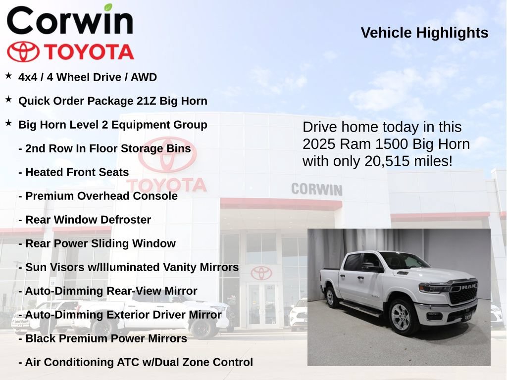 Used 2025 RAM 1500 Big Horn AWD/4WD image 7