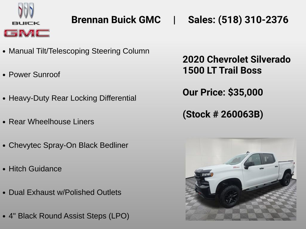 Certified 2020 Chevrolet Silverado 1500 LT Trail Boss AWD/4WD image 30