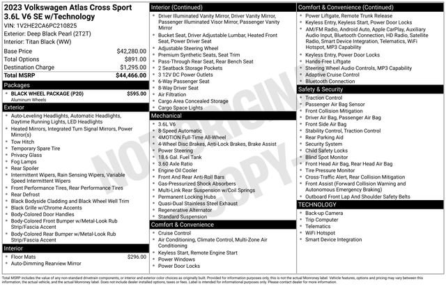 Used 2023 Volkswagen Atlas Cross Sport SE w/ Black Wheel Package AWD/4WD image 24