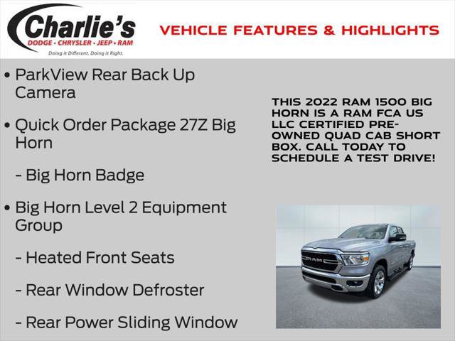 Certified 2022 RAM 1500 Big Horn AWD/4WD image 7