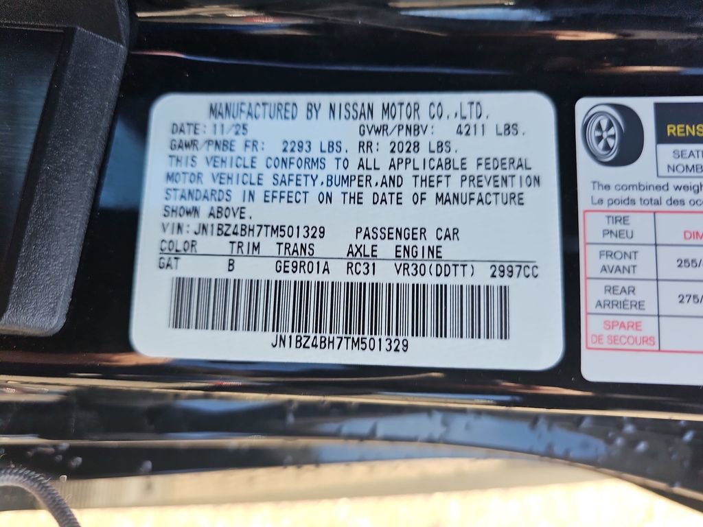 New 2026 Nissan Z Performance w/ Floor Mat Package image 36