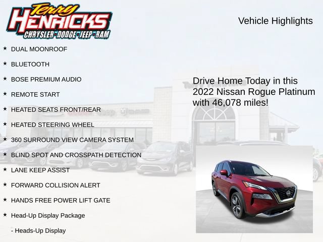 Used 2022 Nissan Rogue Platinum AWD/4WD image 4