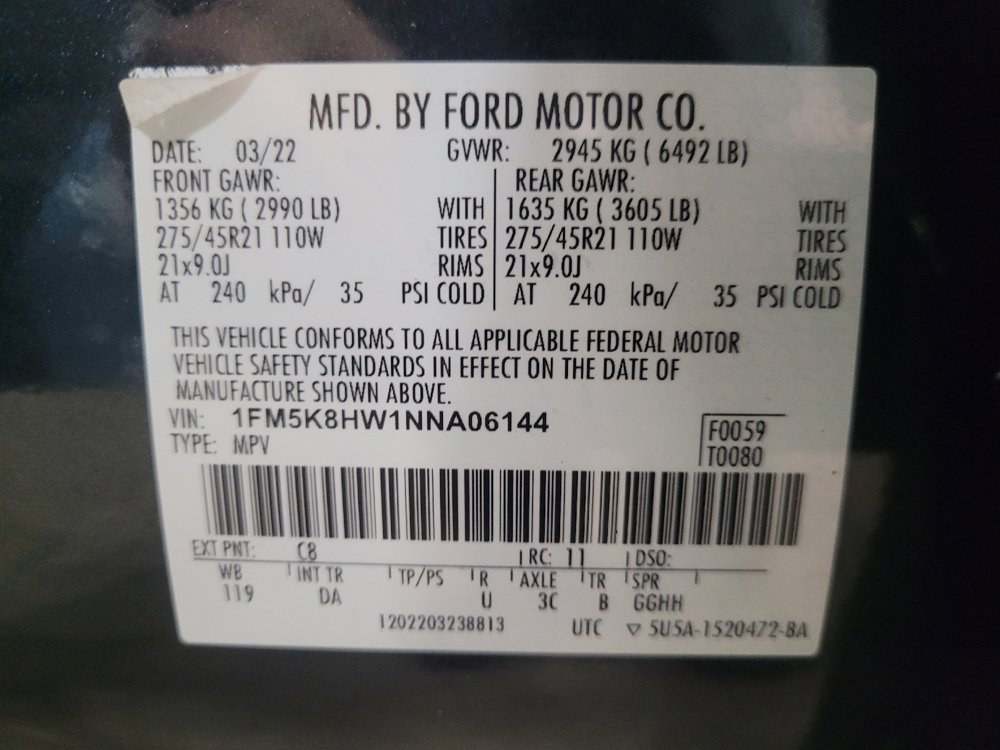 Used 2022 Ford Explorer Platinum w/ Premium Technology Package image 33