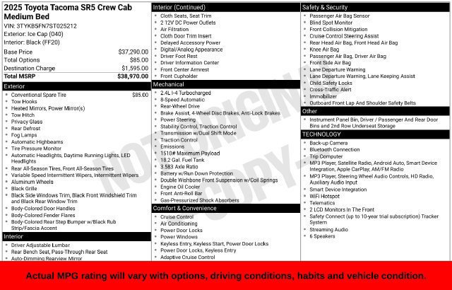 Used 2025 Toyota Tacoma SR5 RWD image 9
