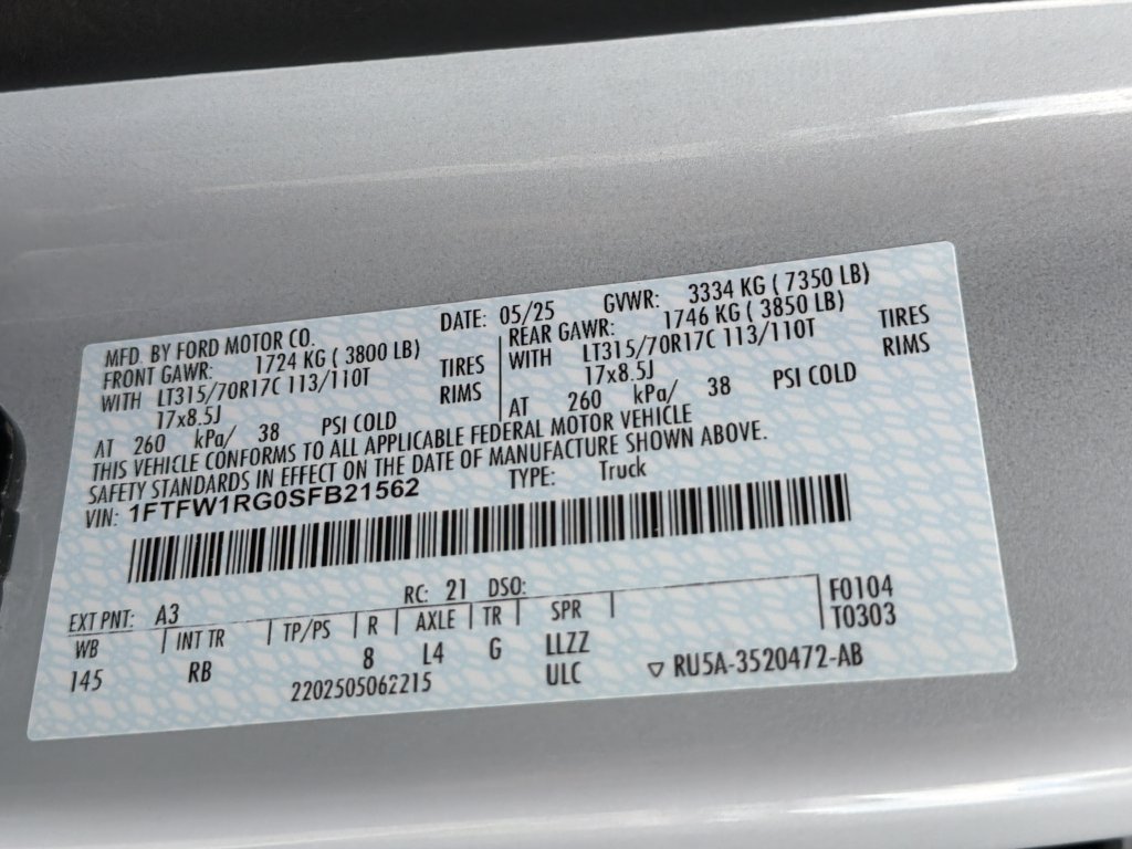 Used 2025 Ford F150 Raptor AWD/4WD image 33