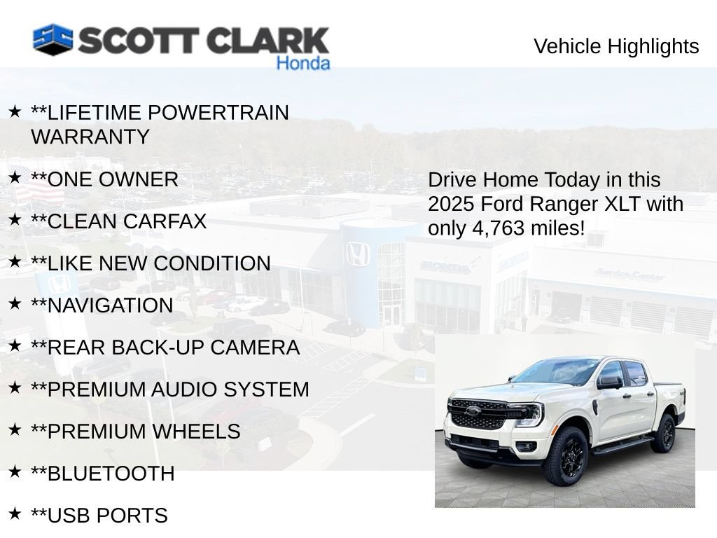 Used 2025 Ford Ranger XLT w/ Technology Package AWD/4WD image 12