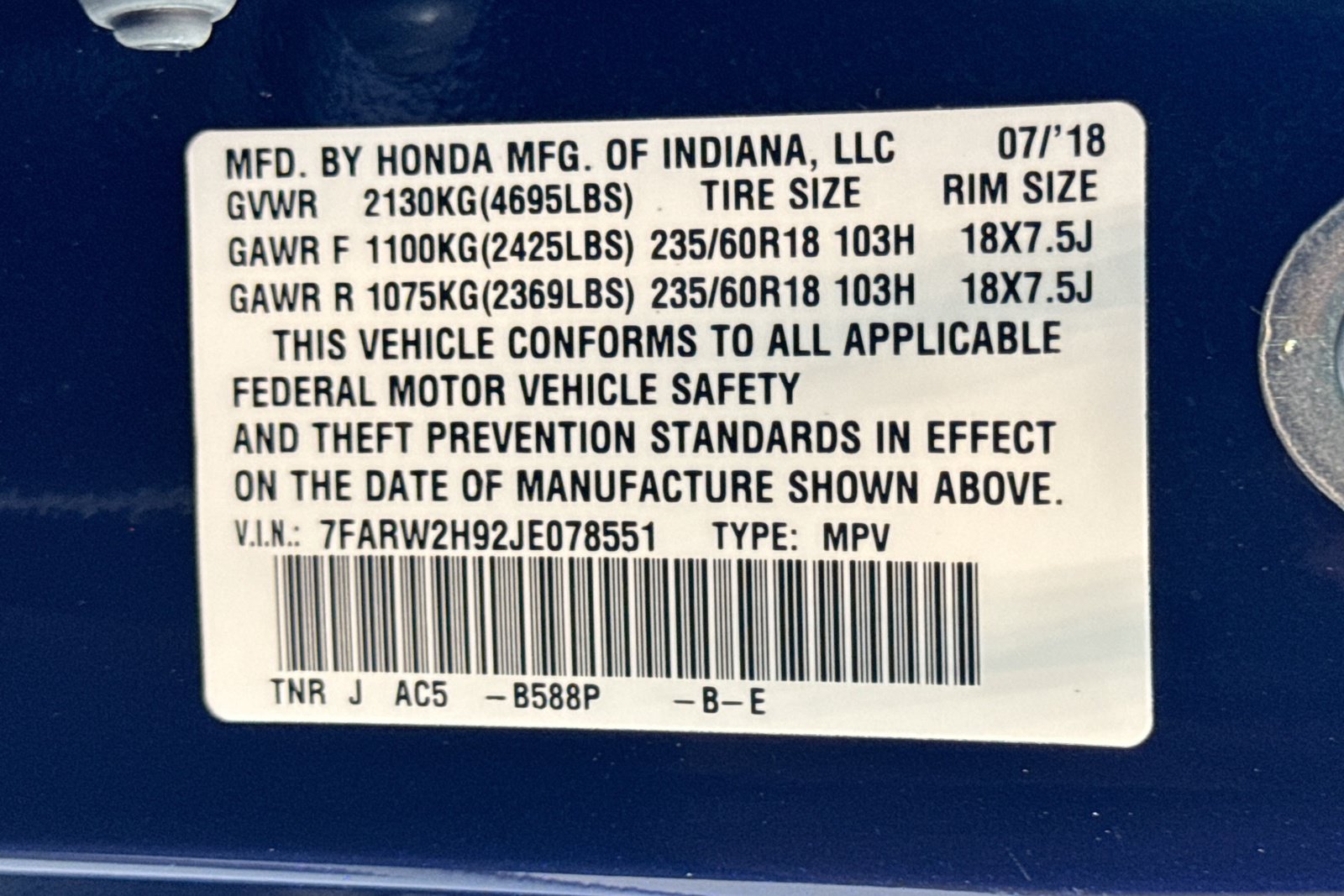 Used 2018 Honda CR-V Touring image 31