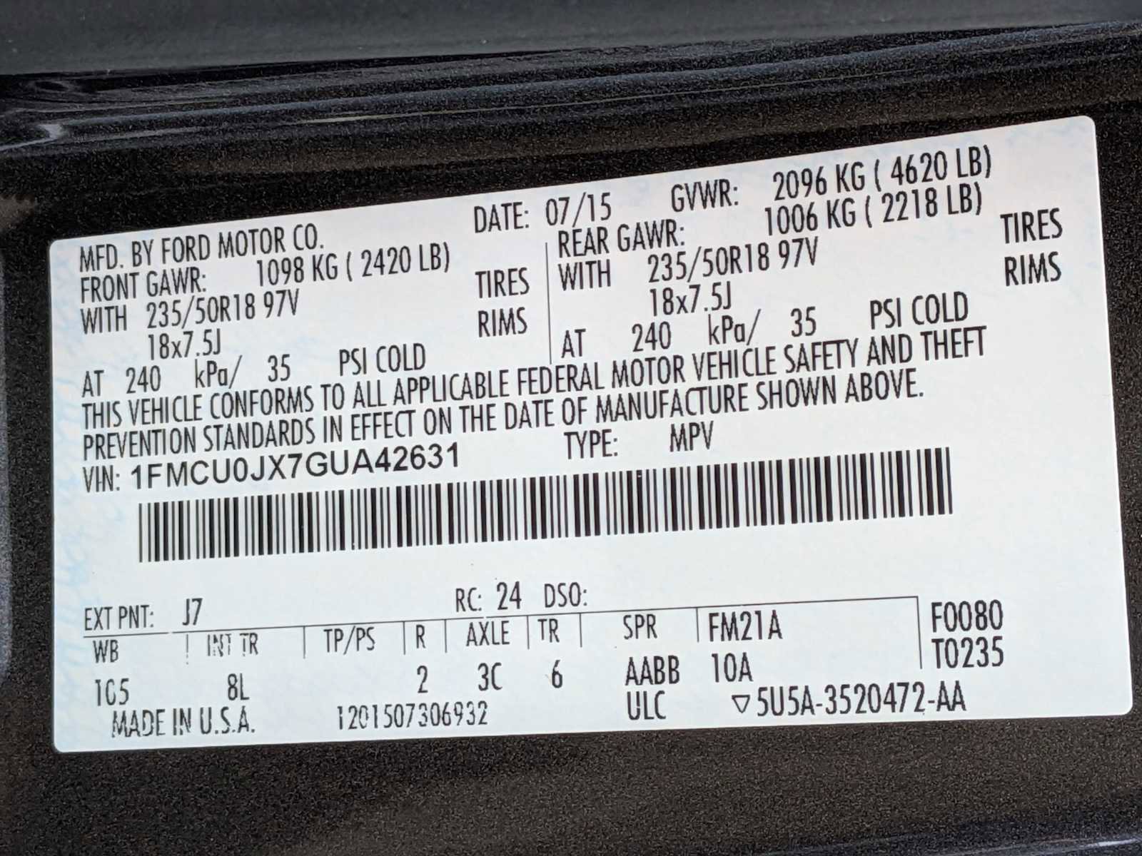 Used 2016 Ford Escape Titanium w/ Equipment Group 301A FWD image 35