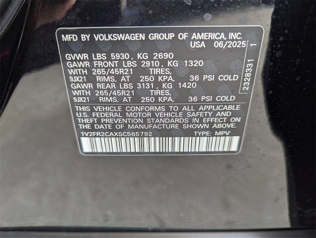 New 2025 Volkswagen Atlas SEL Premium R-Line image 45