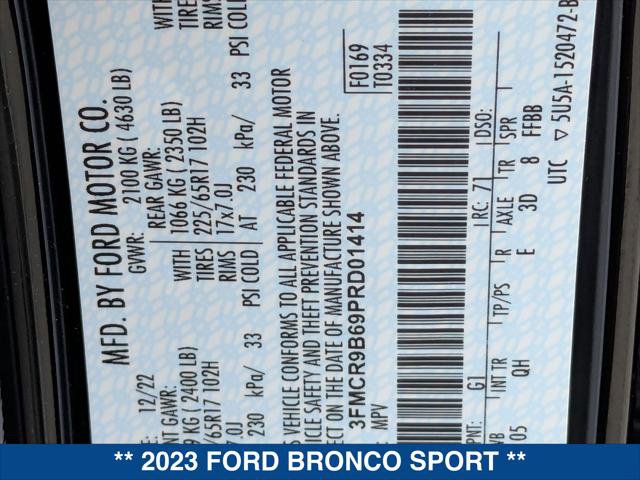 Certified 2023 Ford Bronco Sport Big Bend image 24