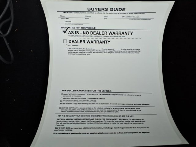 Used 2021 Nissan Murano SV image 34