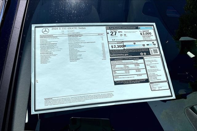 New 2026 Mercedes-Benz E 350 4MATIC Sedan image 15