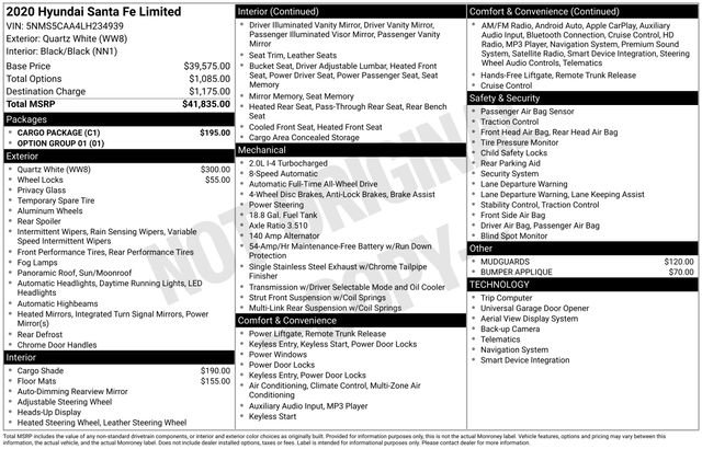 Used 2020 Hyundai Santa Fe Limited w/ Cargo Package image 33