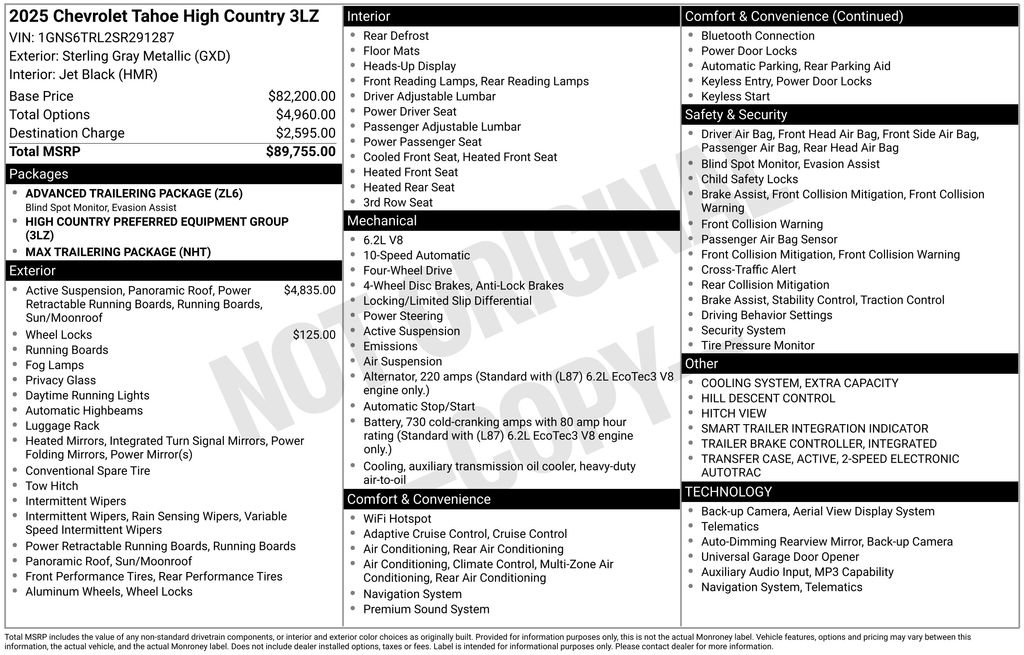Used 2025 Chevrolet Tahoe High Country AWD/4WD image 24